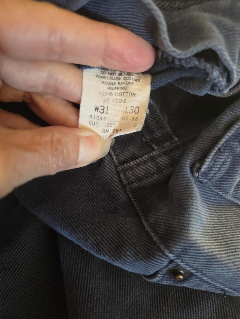 Vintage GAP Mountain River Twills USA Blue High Rise Straight Leg Jeans 27 - Picture 6 of 7